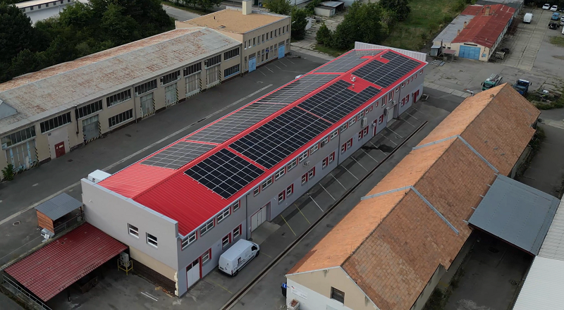 PHOTOVOLTAIC POWER PLANT ON THE TOOL SHOP BUILDING